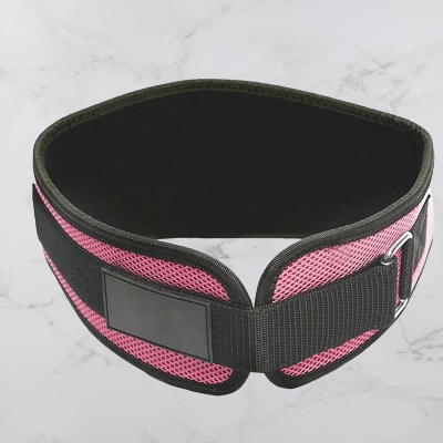 ceinture pour la musculation rose avec fermeture velcro