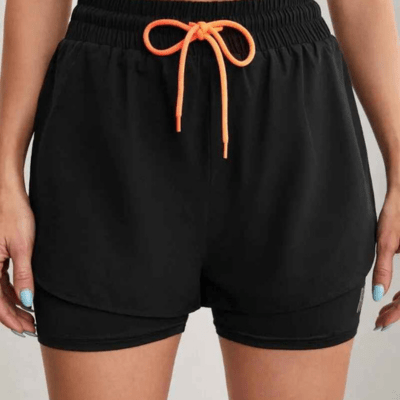 Ceinture taille haute 8cm anti-roulement short running femme maintien abdominal confort