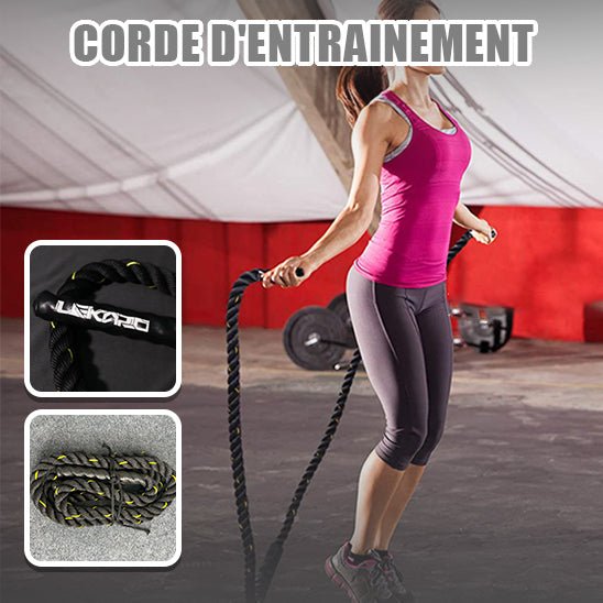 Corde sauter lestée polyester haute résistance transformation physique complète