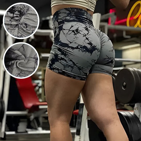 Coupe plissée shorts sport effet gainant immédiat, sculpture naturelle des courbes féminines
