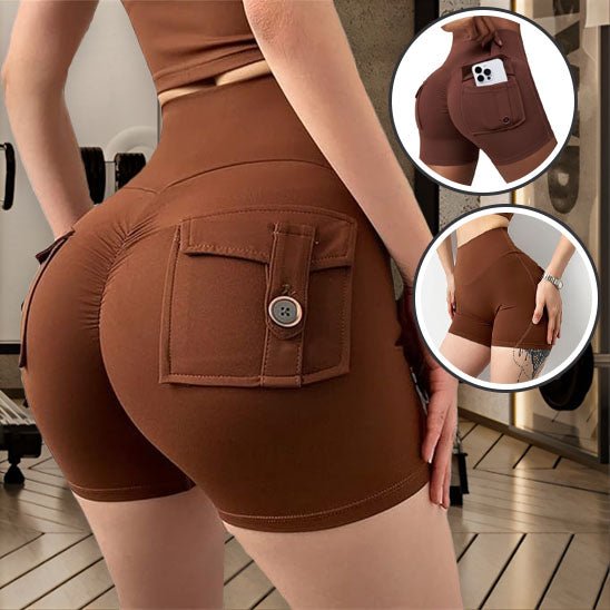 DĂ©tail ceinture haute du short sport, maintien optimal pour confort et bien-ĂȘtre