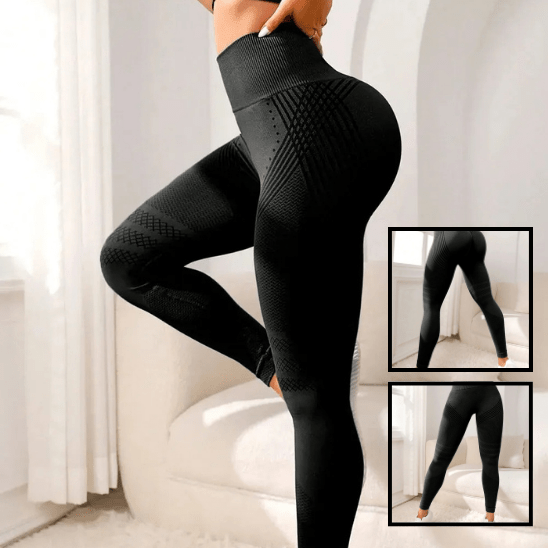 Legging anti-cellulite gainant noir compression progressive action drainante silhouette parfaite