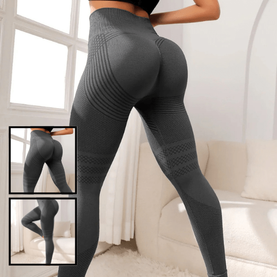 Legging gainant anti-cellulite bleu marine compression progressive action drainante silhouette sculptée