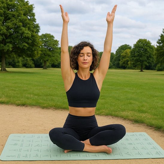 Posture bras en l'air tapis de yoga ZEN adhérence exceptionnelle