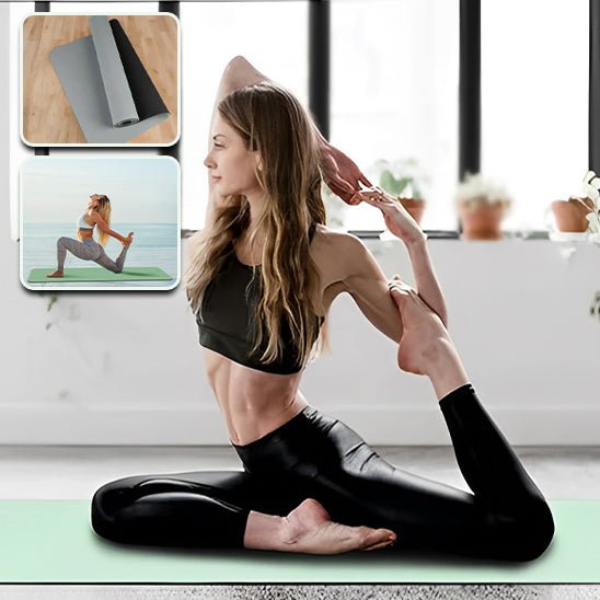 Séance stretching post-workout sur tapis gym Maxiflow souplesse récupération