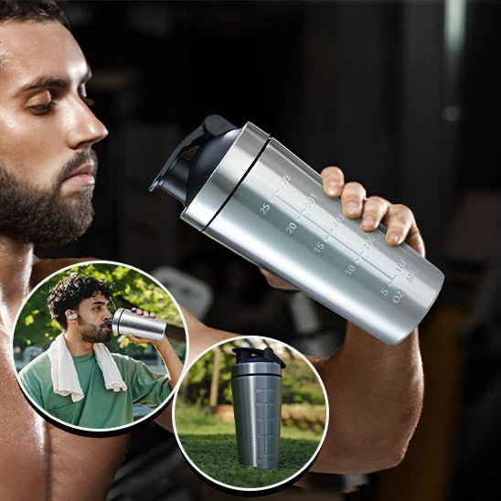 Shaker inoxydable silver prise ergonomique confort optimal utilisation