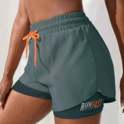 Short course femme coupe cycliste anti-remontée tissu respirant DryFit performance