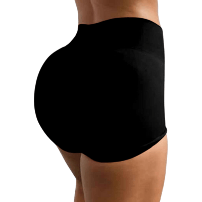 Short femme de sport bande cÎtelée, cycliste sport maintien parfait sans compression