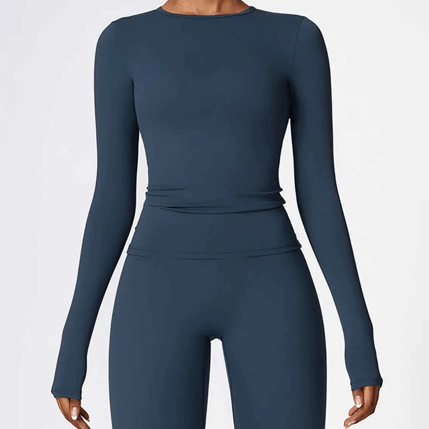 T-shirt compressif femme manches longues respirant, parfait pour le running en hiver et par temps frais