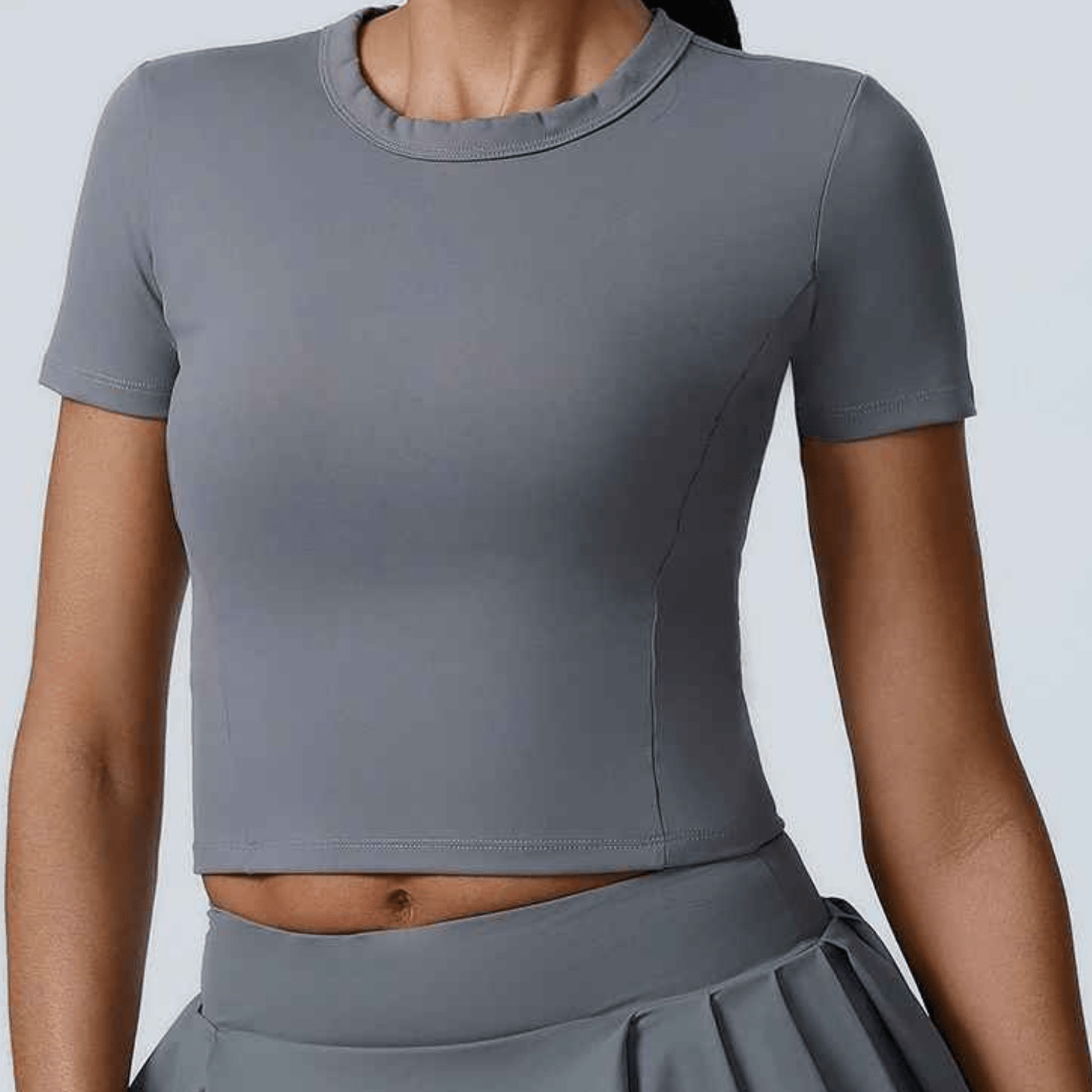 Tee shirt femme noir course protection séchage efficace push up