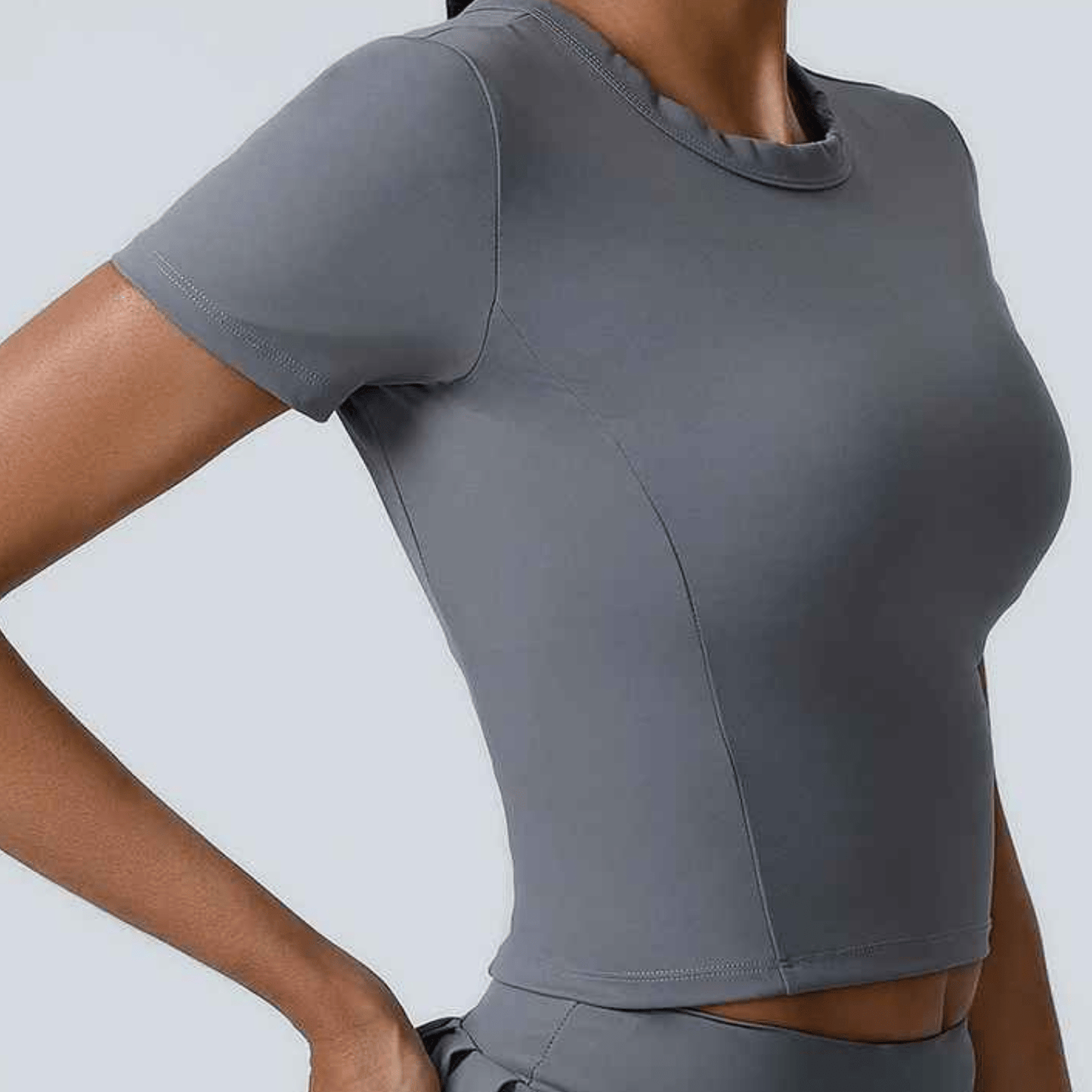 Tee shirt femme noir musculation maintien anti-odeur