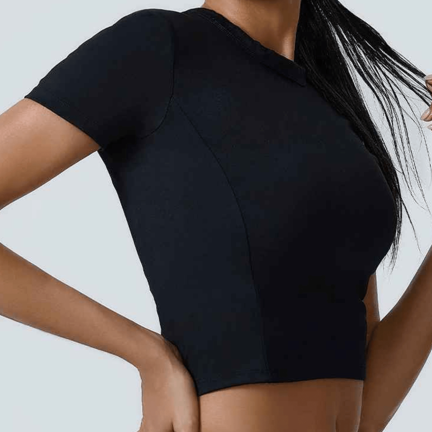 Tee shirt femme noir séchage rapide évacuation humidité premium