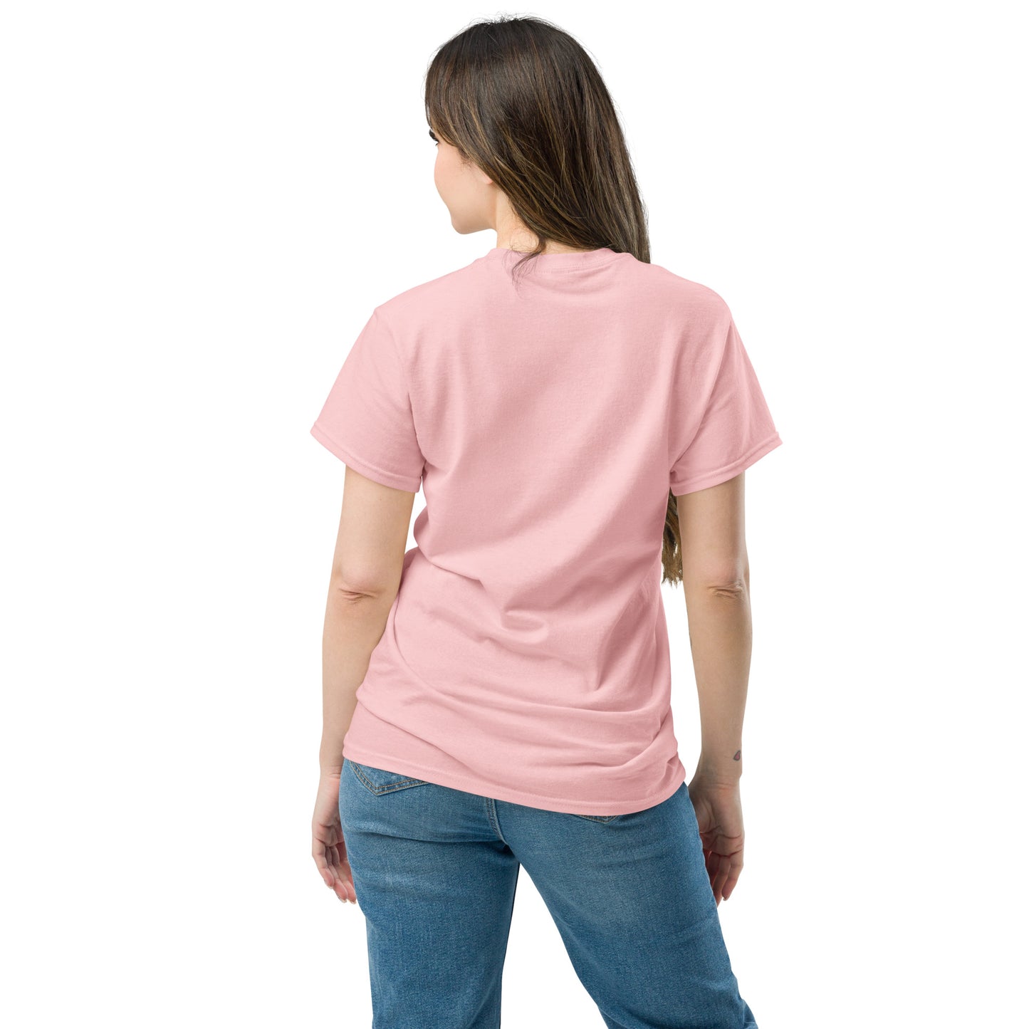 Texture du tissu en coton 100% biologique du t-shirt rose