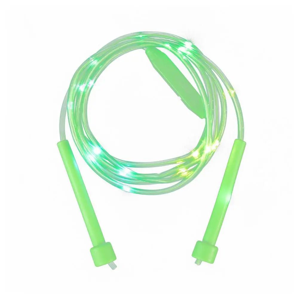 corde à sauter verte lumineuse