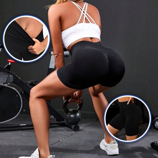 Shorte de Sport Femme Sans Couture Taille Haute - Yoga Fitness - Positiflow