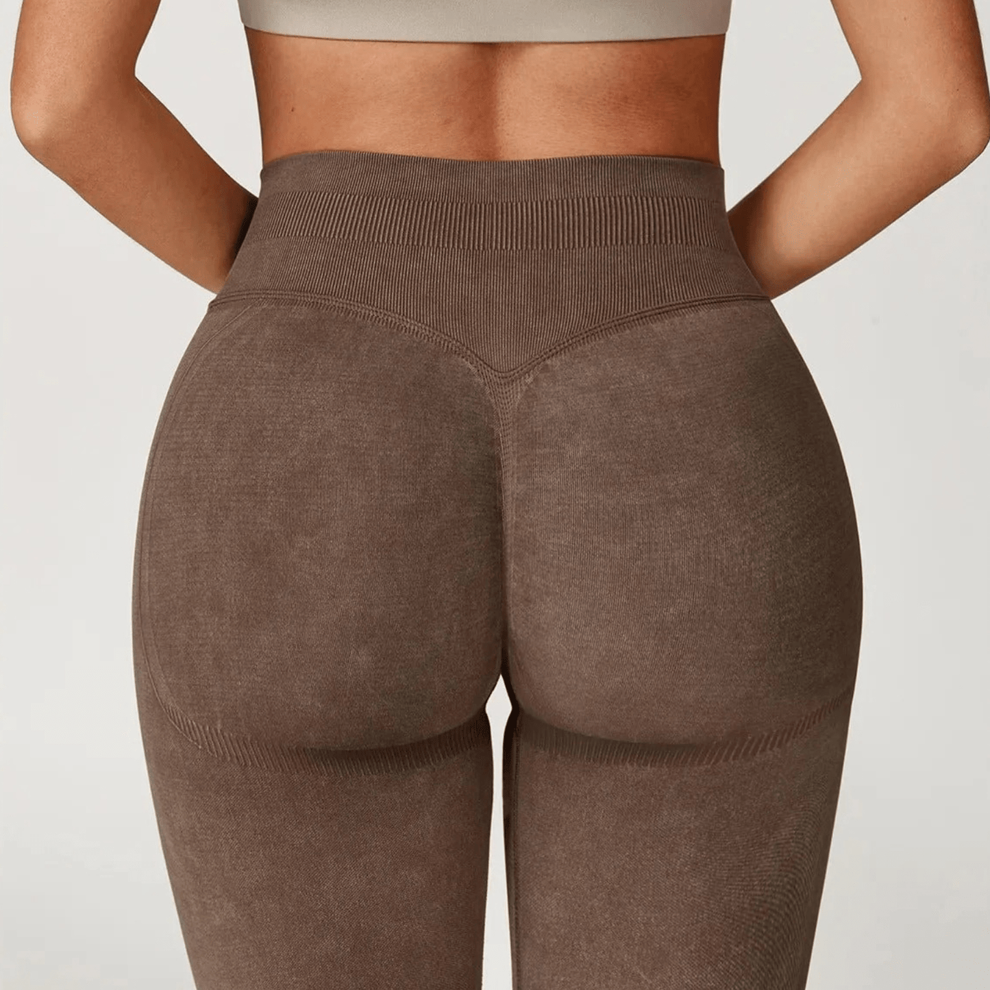legging yoga femme legging marron