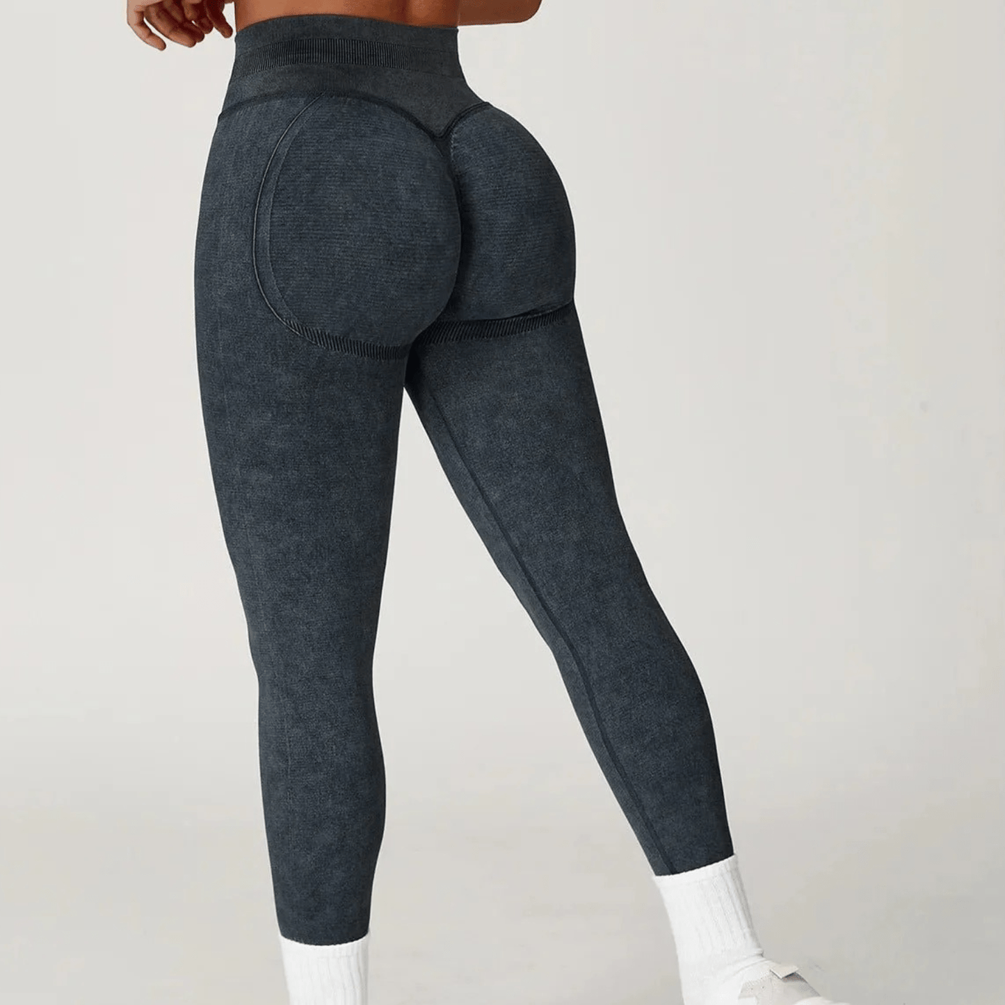 legging yoga femme noir taille haute