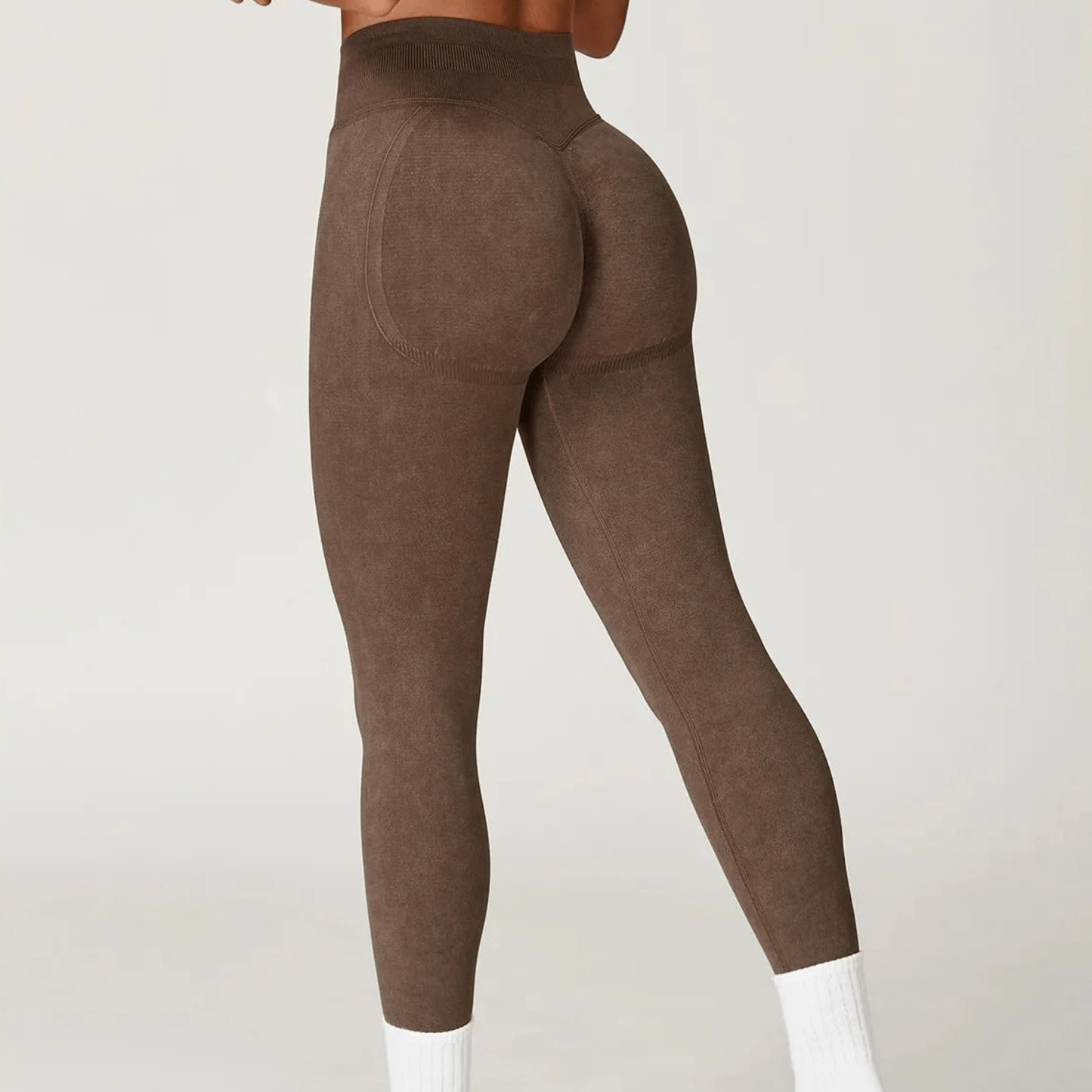 legging yoga femme marron