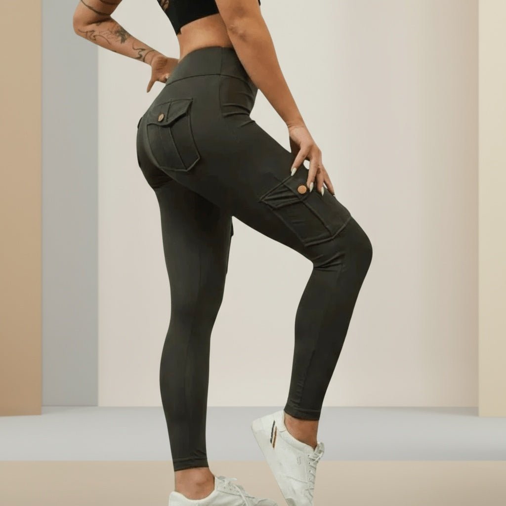 leggings cargo femme poches arrière sport performance fitness