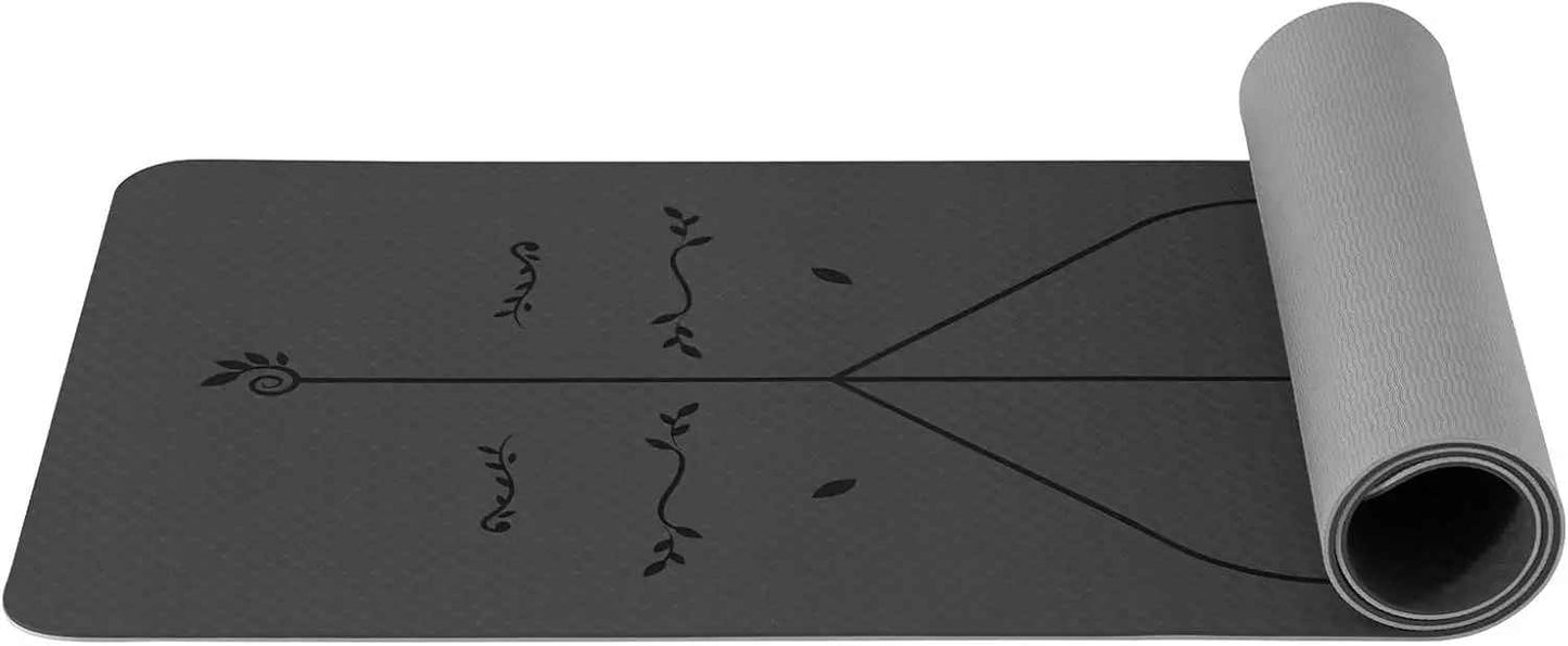 tapis yoga gris fonce