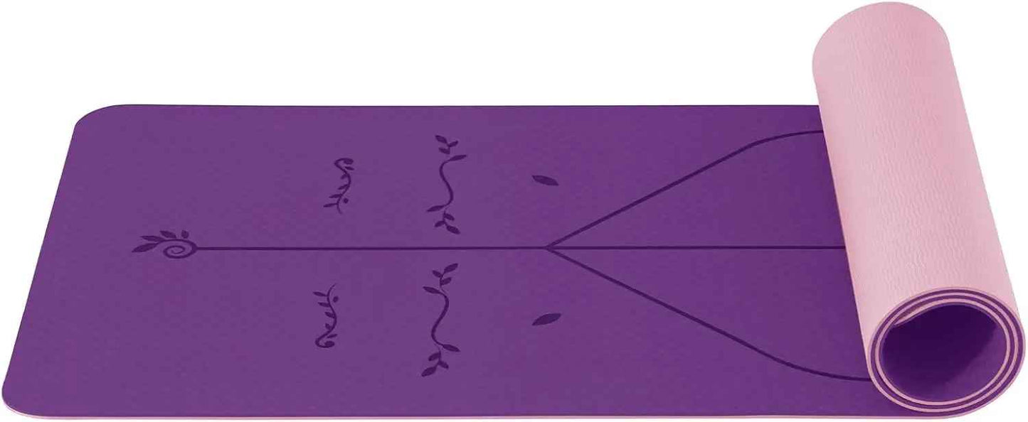 tapis yoga violet rose