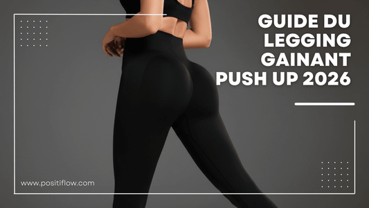 femme portant un legging gainant push up noir dans une ambiance studio premium sombre