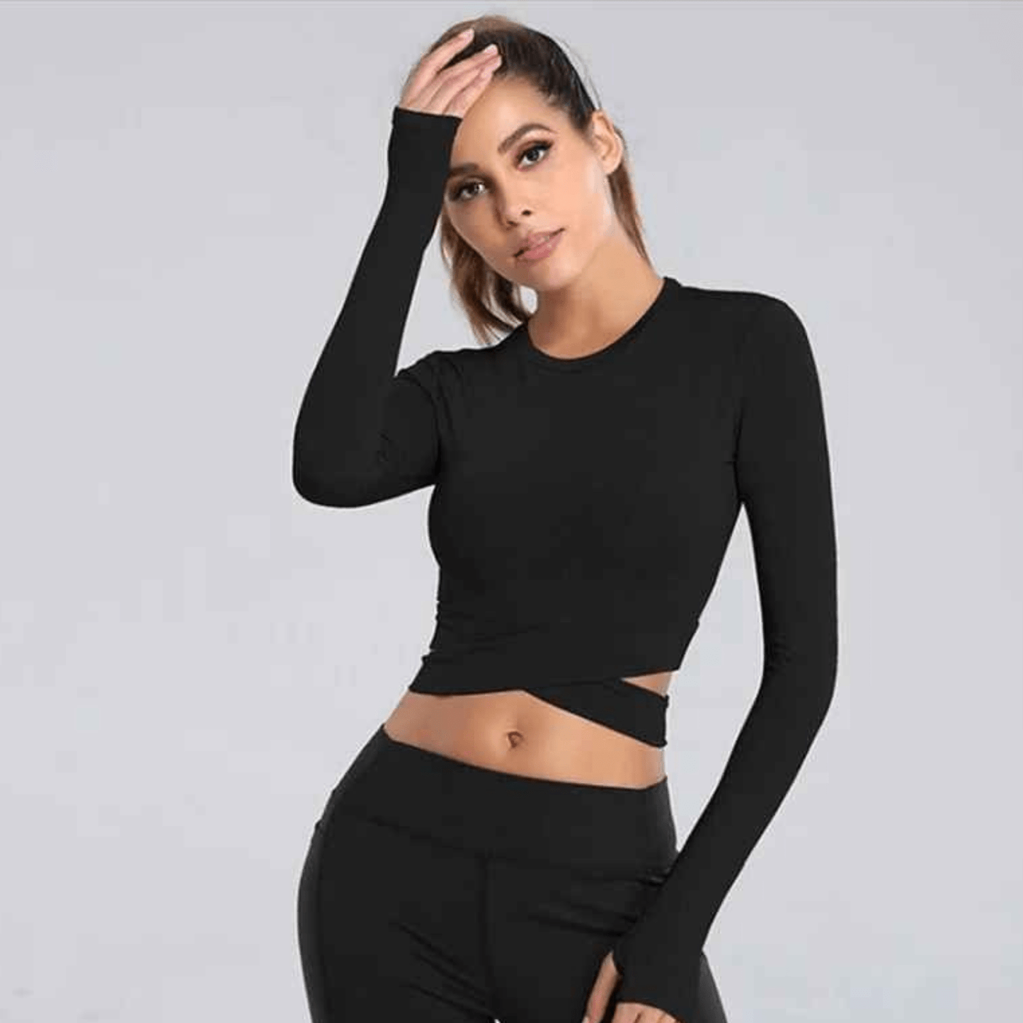 t shirt manche longue - croisé - Positiflow