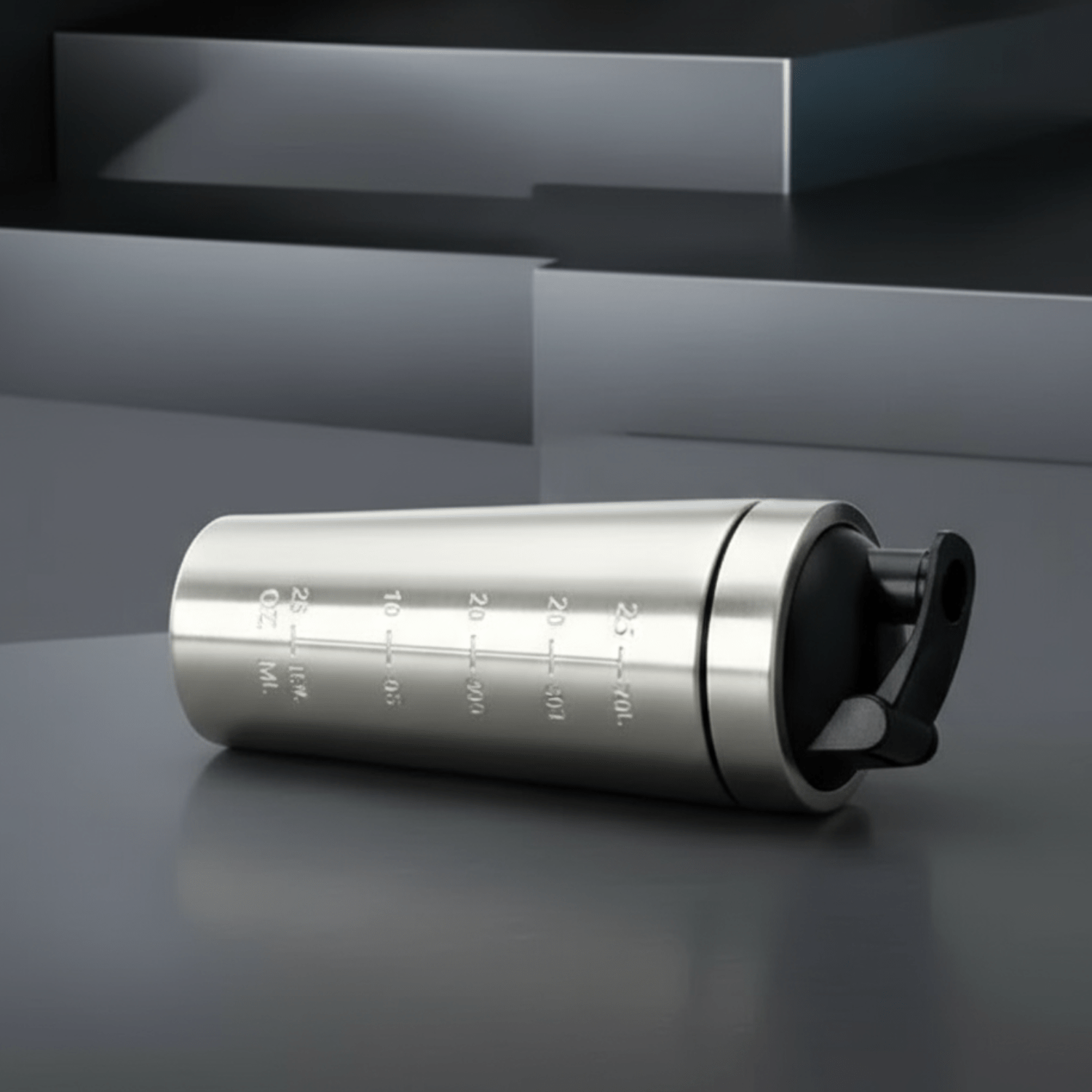 Shaker Inoxydable Silver Anti - Fuites Sans Odeur Premium Fitness - Positiflow