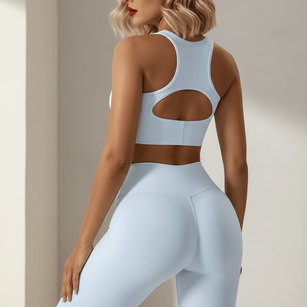 Sport soutien-gorge côtelé coussinets amovibles confort optimal
