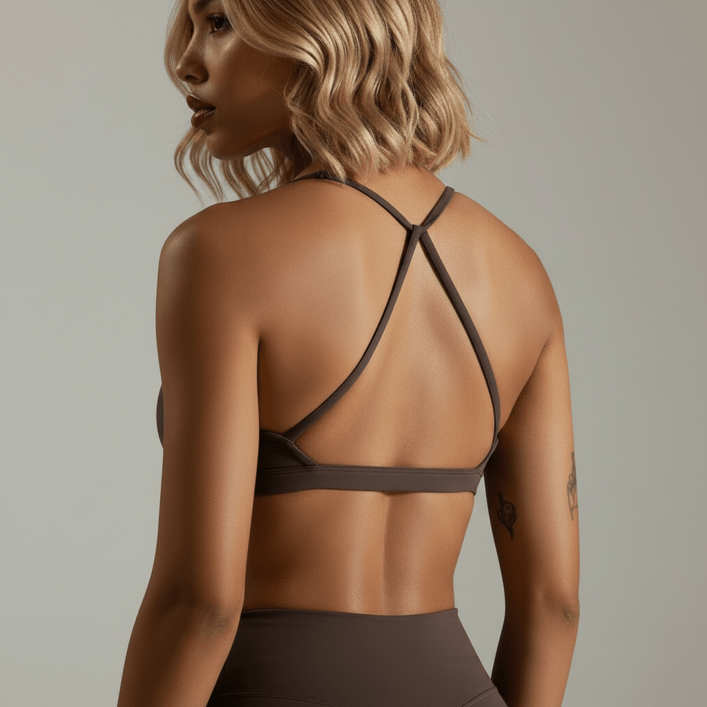 Vue arrière d’une brassière sport maintien extrême assurant un soutien maximal