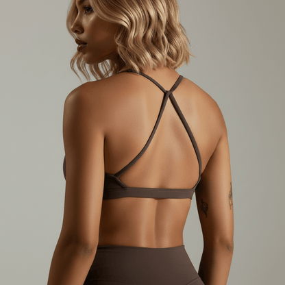 Vue arrière d’une brassière sport maintien extrême assurant un soutien maximal
