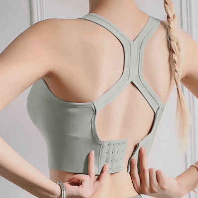 Brassière antichoc découpe croisée maintien optimal sport