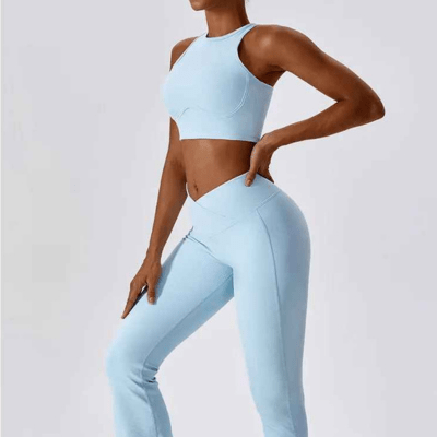 Brassière fitness côtelée maintien adaptatif yoga pilates femme