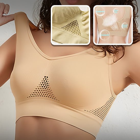Brassière sport confort yoga pilates fitness sans coussinets sensation naturelle