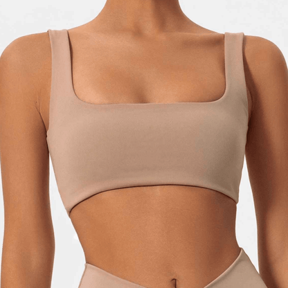 Brassière sport femme 76% nylon 24% élasthanne composition technique premium