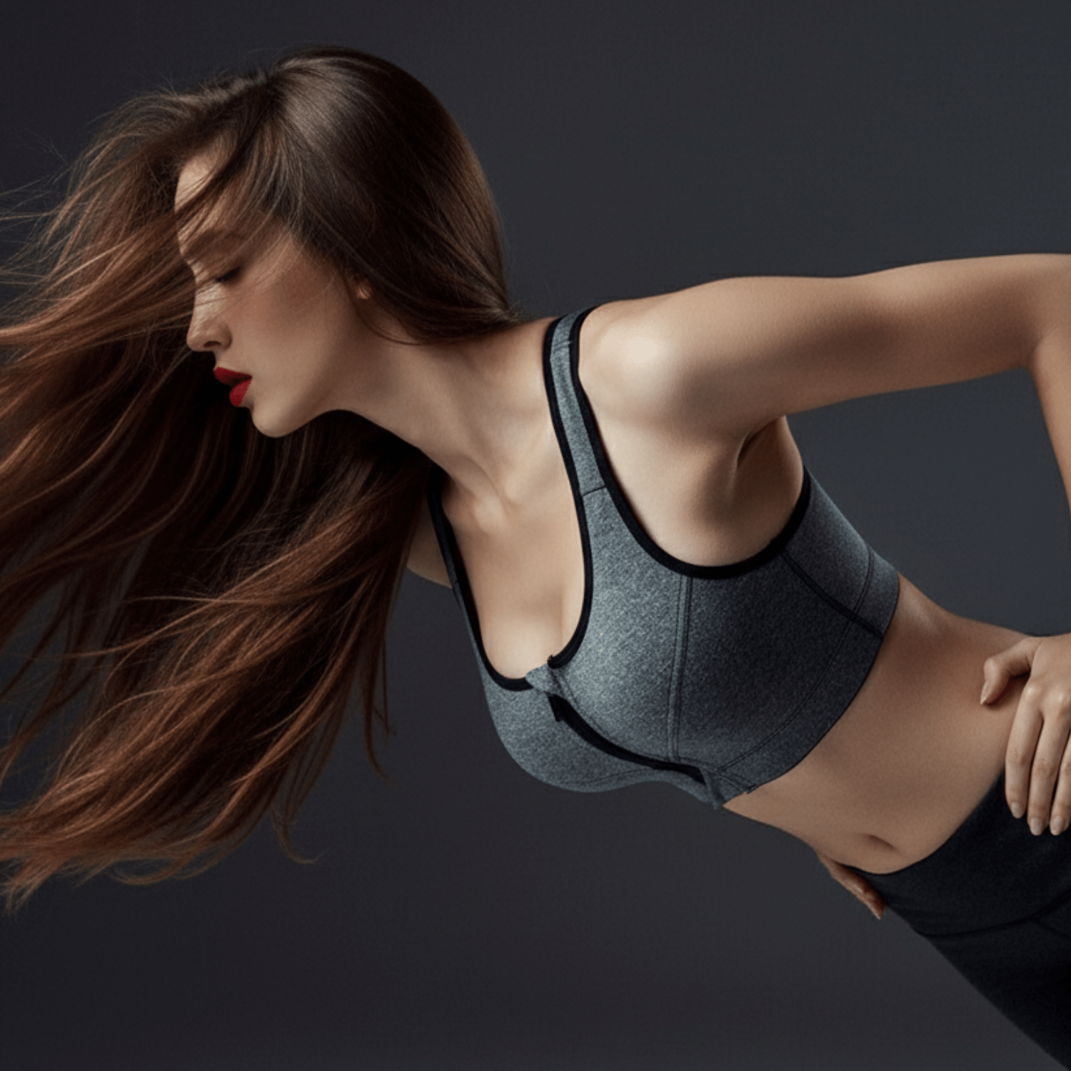 Brassière femme sport fermeture éclair pilates souplesse stabilité