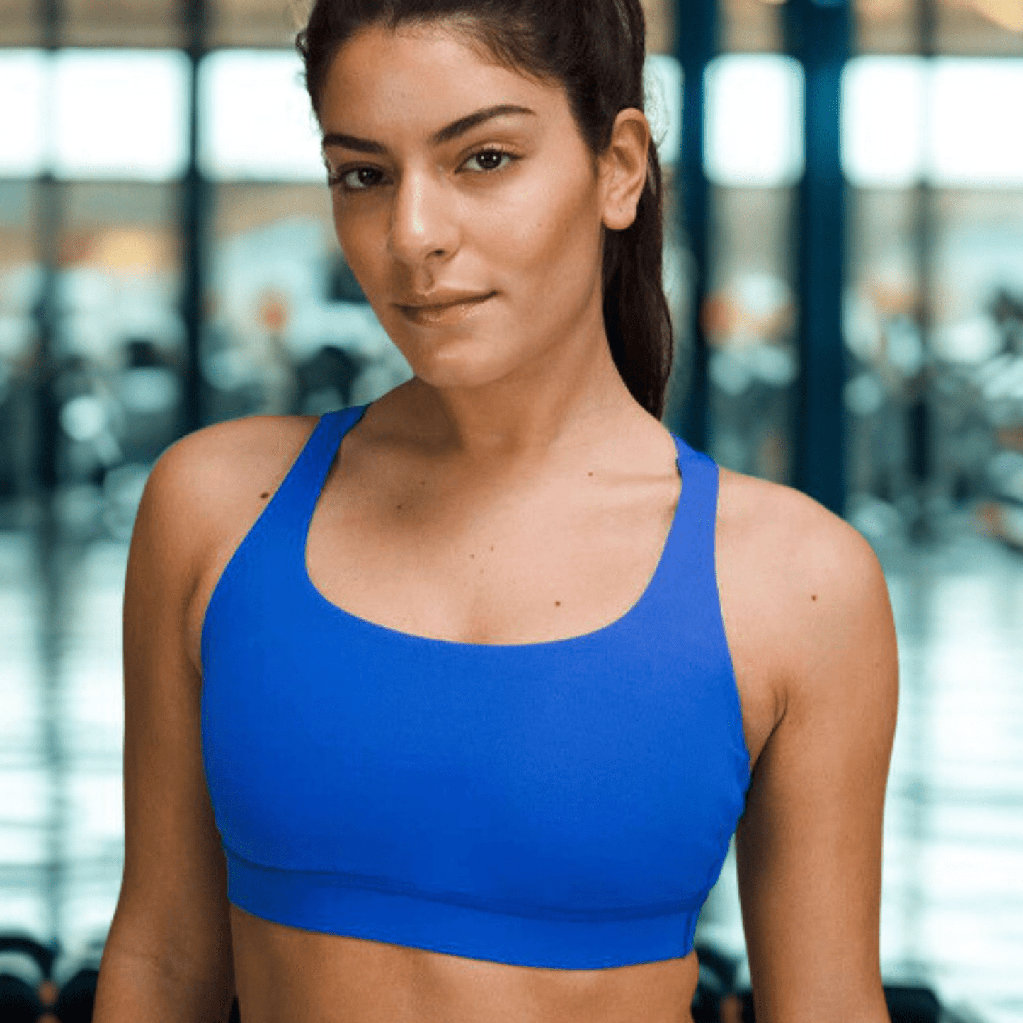 Brassiere sport dos croisé haute résistance 80% nylon 20% spandex coussinet