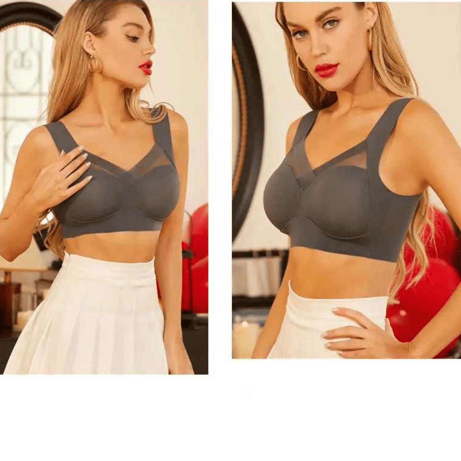 Brassiere sport femme V neck sans pression confort absolu bien etre optimal