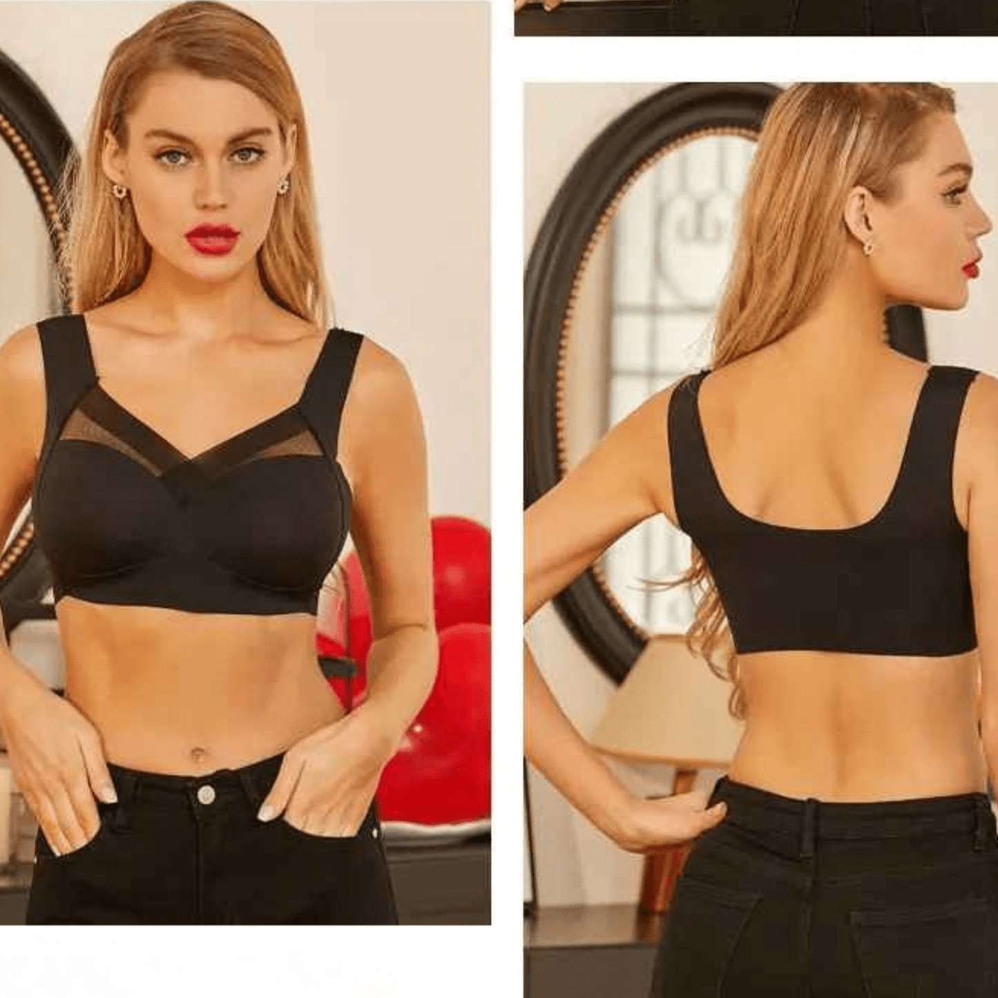 Brassiere sport femme V neck style slim simple elegant raffinement design