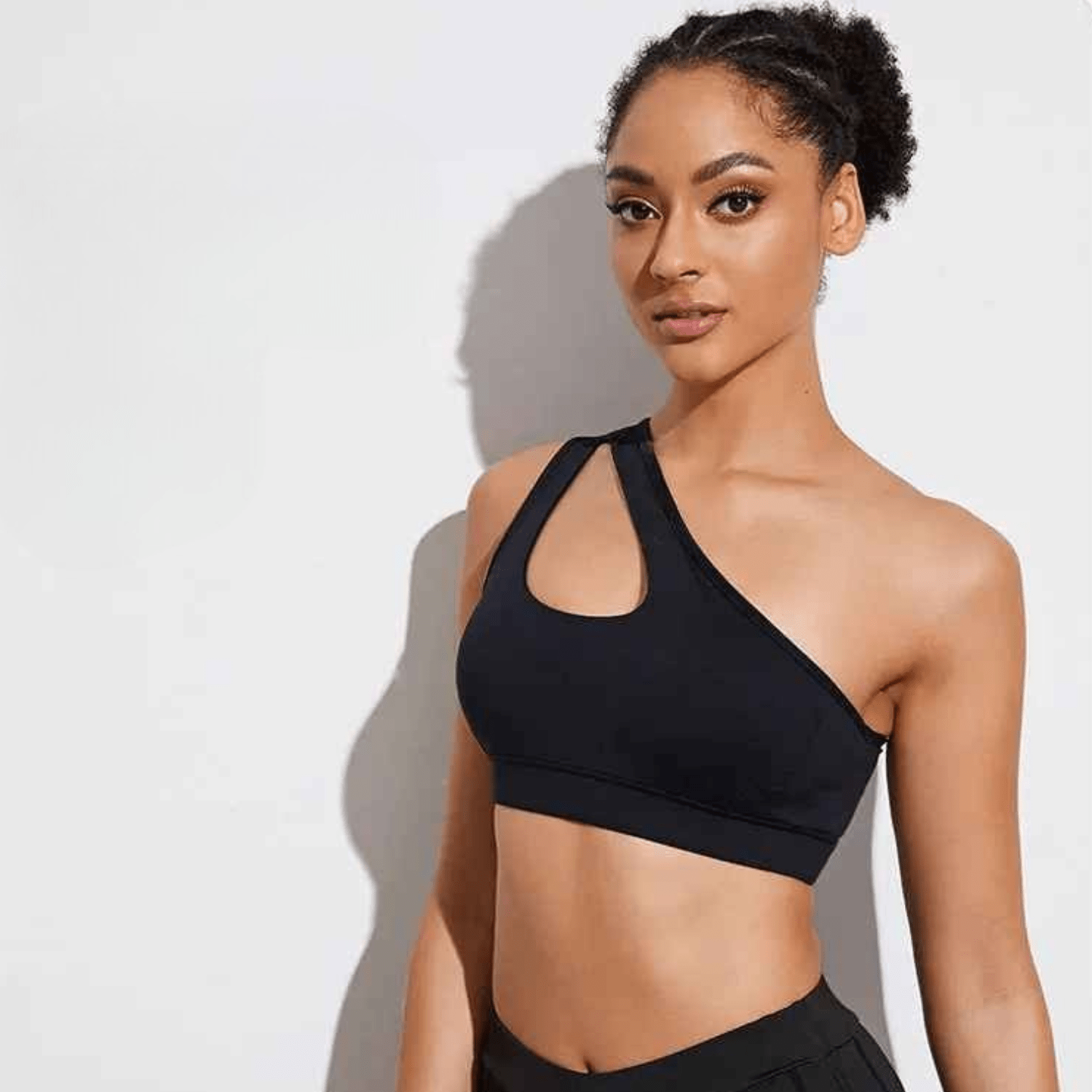 Brassiere sport femme gym fitness élégance une épaule