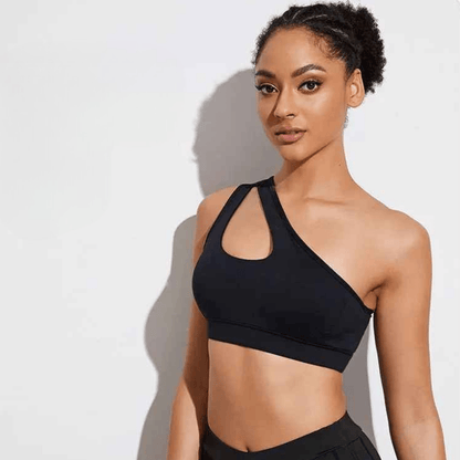 Brassiere sport femme gym fitness élégance une épaule