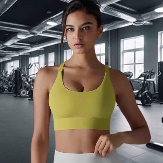 Brassiere sport haute intensité professionnel résistant chocs nylon tissu été