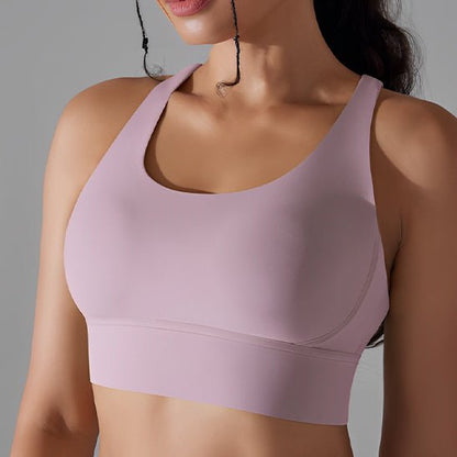 Brassiere sport polyvalente course yoga fitness tissu été nylon