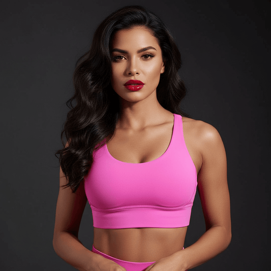 Brassiere sport dos croisé haute résistance 80% nylon 20% spandex coussinet