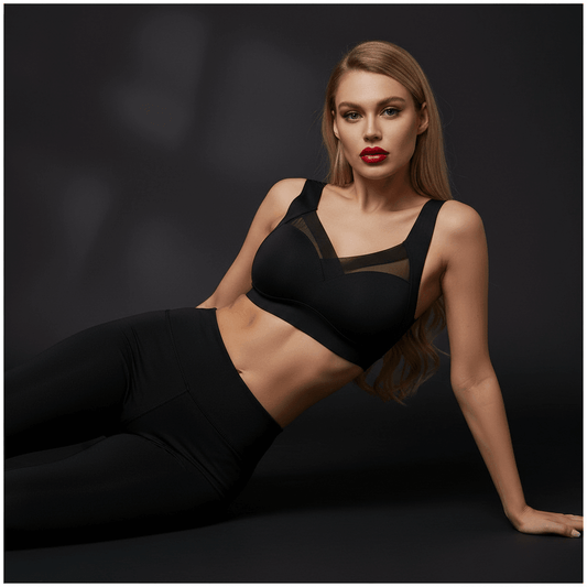 Brassiere sport femme V neck fitness musculation performance maintien optimal