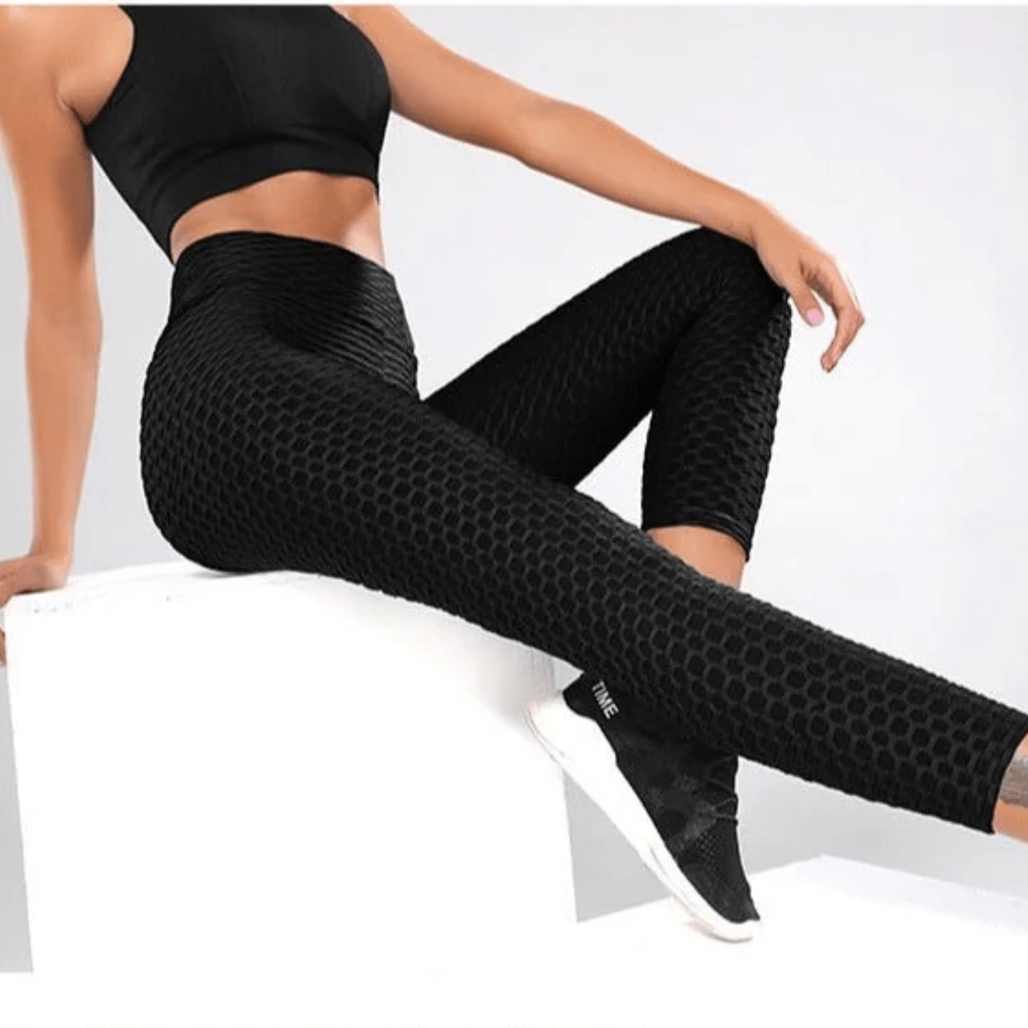 Ceinture haute gainante legging anti cellulite effet ventre plat taille marquée