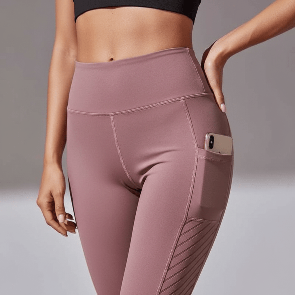 Ceinture taille haute large et sculptante du legging capri running offrant maintien abdominal sans compression respiratoire