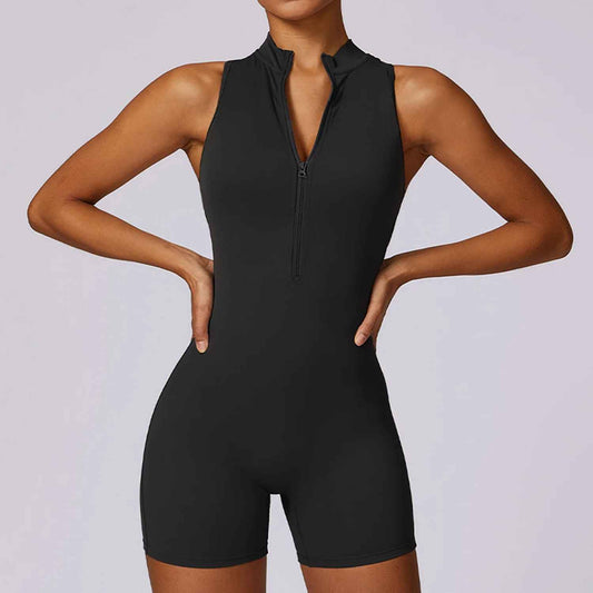Combie shorte femme séchage rapide, barboteuse yoga matière technique anti-odeur
