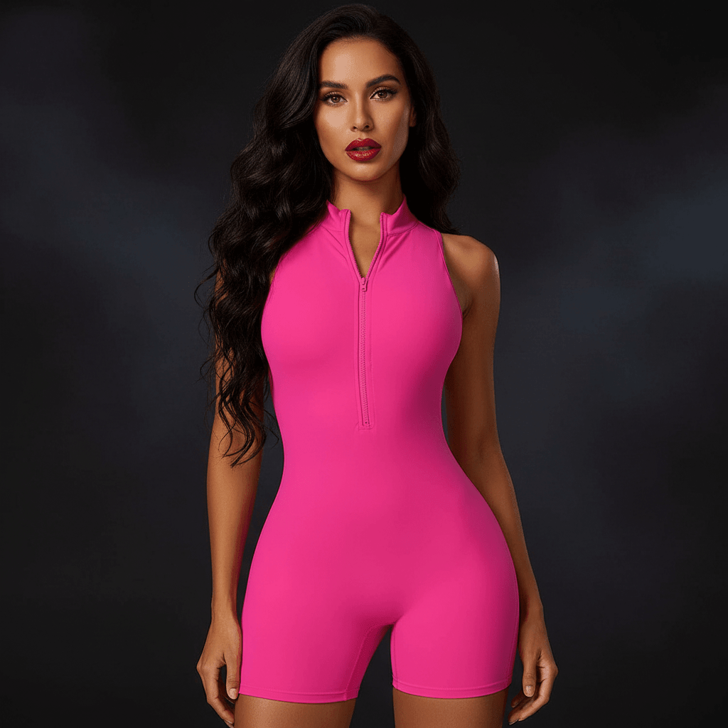 Combie shorte femme séchage rapide, barboteuse yoga matière technique anti-odeur
