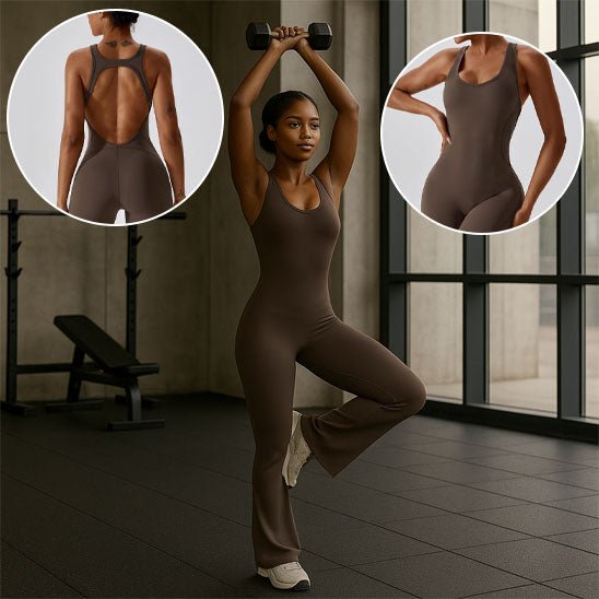 Combinaison fitness sans coutures femme mobilité totale yoga